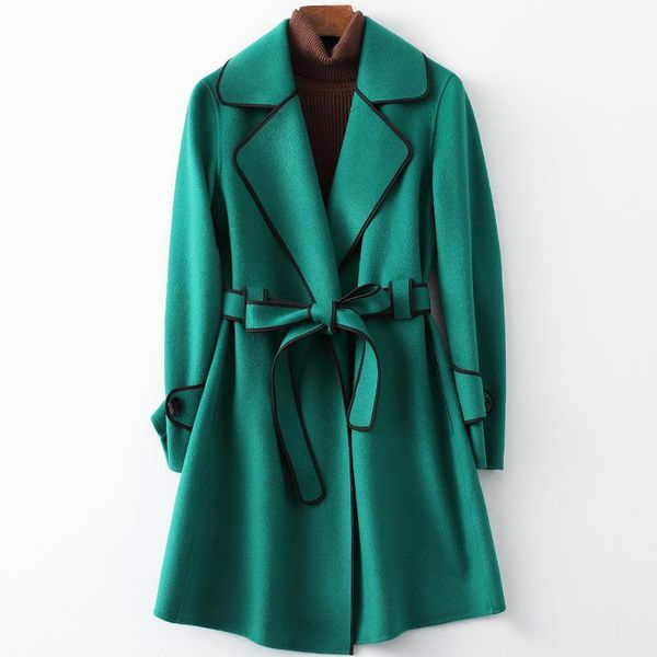 the spring and autumn period and the double-sided cloth coat female new long wool woolen cloth coat cultivate morality, Black
the spring and autumn period and the double-sided cloth coat female new long wool woolen cloth coat cultivate morality, Black