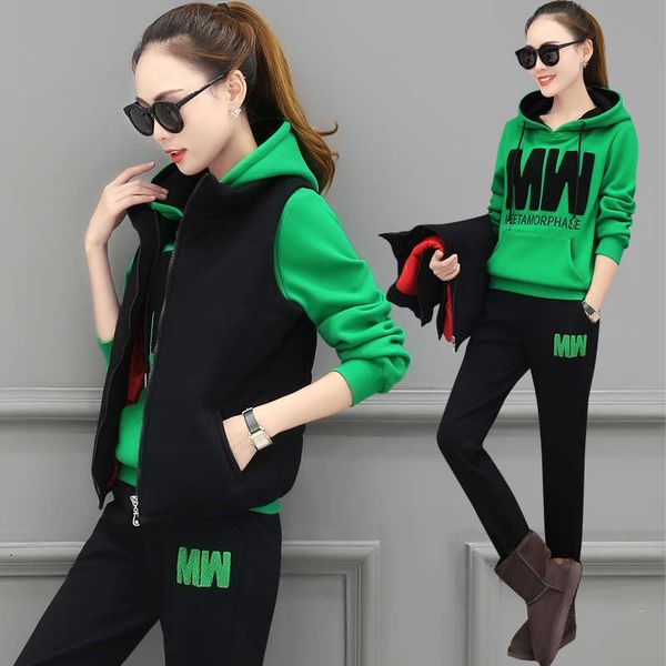 sportswear women's autumn winter 2020 new plush thickened long sleeve sweater warm casual wear three piece suit fashion, Gray
sportswear women's autumn winter 2020 new plush thickened long sleeve sweater warm casual wear three piece suit fashion, Gray
