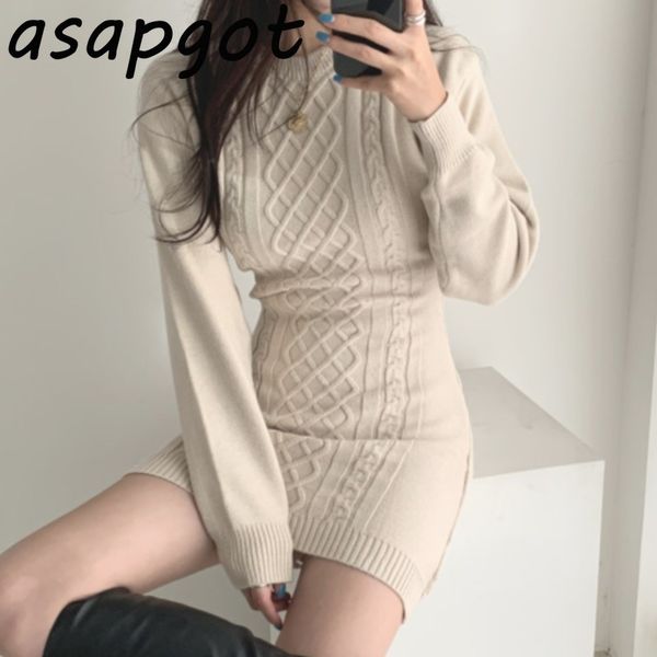 korean ins autumn winter temperament round neck sweater dress bodycon open back slim wrap hip knitted dress women chic thick c1009
korean ins autumn winter temperament round neck sweater dress bodycon open back slim wrap hip knitted dress women chic thick c1009