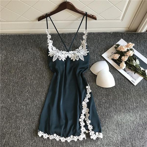 women's sleepwear fashion nightdress silk robe nightgown u-neck lace night dress lingerie for female homewear, Black;red
women's sleepwear fashion nightdress silk robe nightgown u-neck lace night dress lingerie for female homewear, Black;red