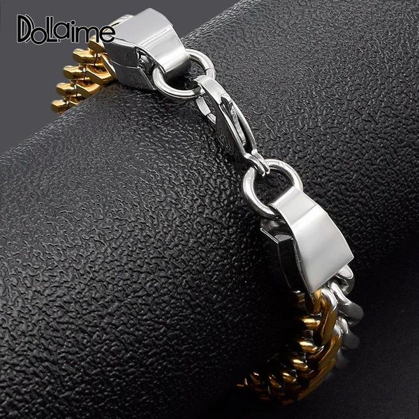 dolaime gift new arrival trendy men stainless steel gold silver color four grinding surface lobster clasp bracelet b741, Black
dolaime gift new arrival trendy men stainless steel gold silver color four grinding surface lobster clasp bracelet b741, Black