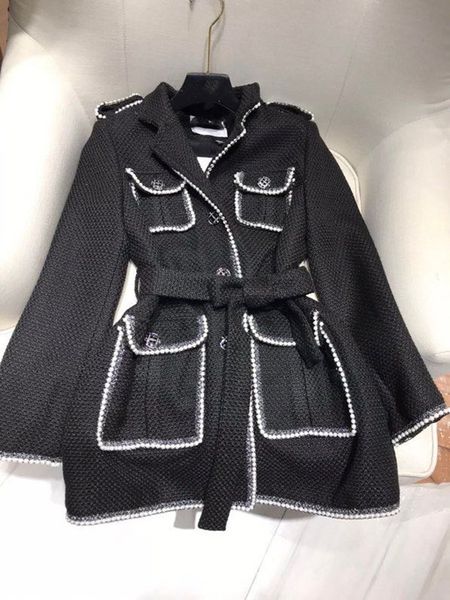 2020 new heavy industry custom-made pearl edging design bandage waist tweed small fragrance coat upper body is very exquisite, handsome, cas, Black
2020 new heavy industry custom-made pearl edging design bandage waist tweed small fragrance coat upper body is very exquisite, handsome, cas, Black