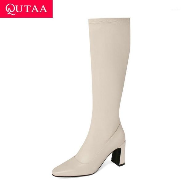 boots qutaa 2021 knee high women autumn winter square heel zipper long quality cow leather pu shoes size 34-431, Black
boots qutaa 2021 knee high women autumn winter square heel zipper long quality cow leather pu shoes size 34-431, Black