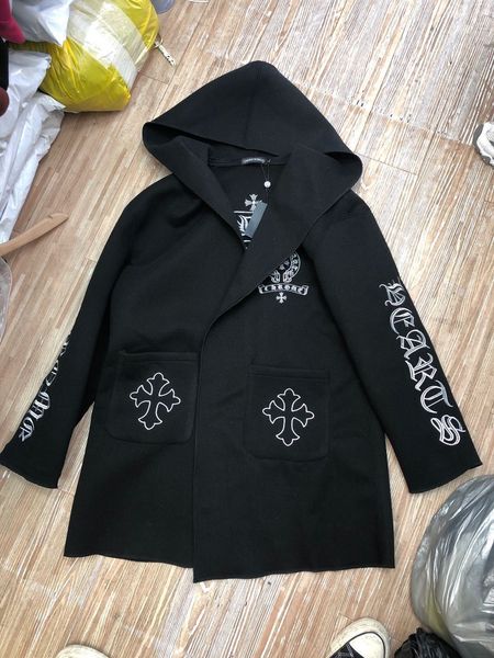 sanskrit ch big horseshoe embroidery knitted hooded cardigan for women's wide songyuan sufeng autumn winter versatile fashion coat, Black
sanskrit ch big horseshoe embroidery knitted hooded cardigan for women's wide songyuan sufeng autumn winter versatile fashion coat, Black