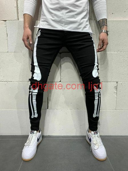 mens hole white printed jeans black slim fit stylish trousers male casual pencil pants, Blue
mens hole white printed jeans black slim fit stylish trousers male casual pencil pants, Blue