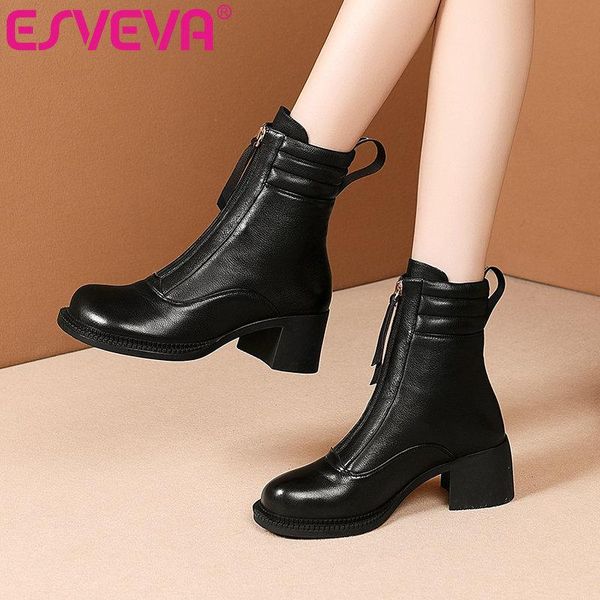 esveva 2021 zipper elegant genuine leather+pu zipper ankle boots women boots winter women shoes med heel black size 34-41
esveva 2021 zipper elegant genuine leather+pu zipper ankle boots women boots winter women shoes med heel black size 34-41