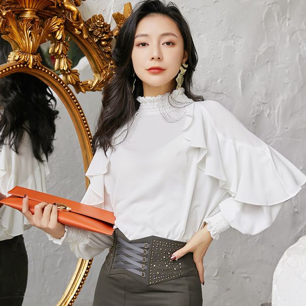 2021 new spring summer render korean flashlight long sleeve female chiffon officelady blouse mujer shirt qbbd, White
2021 new spring summer render korean flashlight long sleeve female chiffon officelady blouse mujer shirt qbbd, White