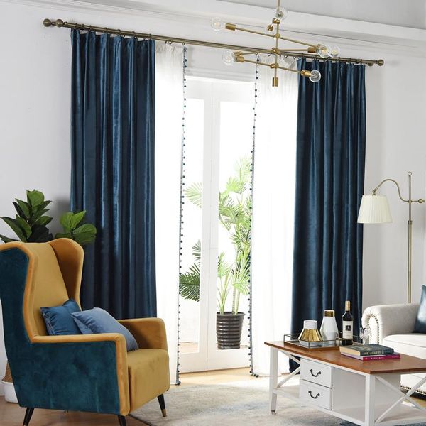 luxury blue velour curtains for living room elegant soft velvet solid curtains for bedroom white chiffon sheer voile rideaux
luxury blue velour curtains for living room elegant soft velvet solid curtains for bedroom white chiffon sheer voile rideaux