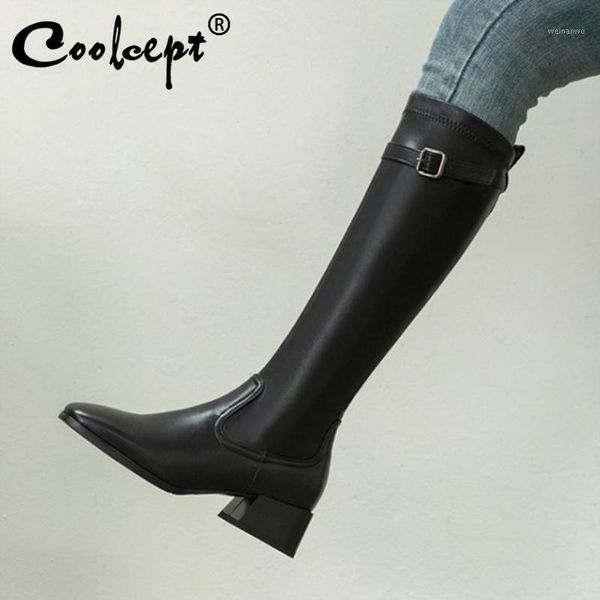 coolcept plus size 31-43 women knee high boots patchwork buckle women winter long boots daily fashion cool shoes ladies1, Black
coolcept plus size 31-43 women knee high boots patchwork buckle women winter long boots daily fashion cool shoes ladies1, Black