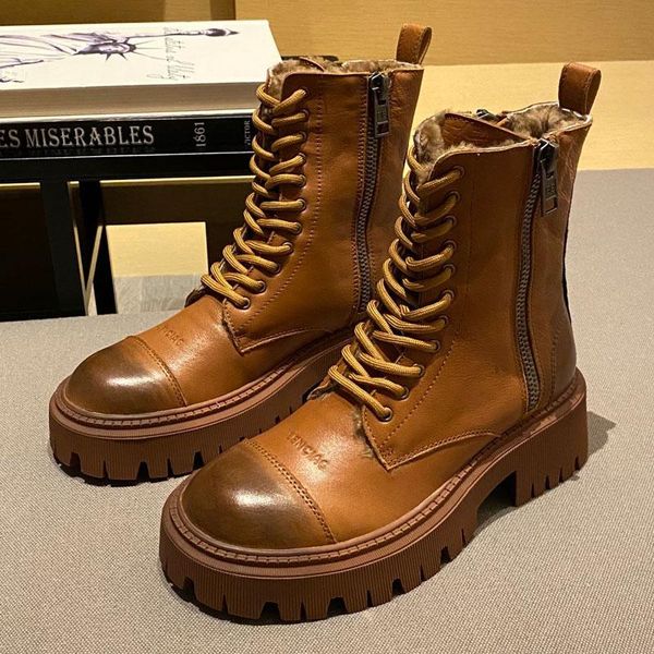 boots fashion brand genuine leather women winter thick wool warm high-quality female snow, Black
boots fashion brand genuine leather women winter thick wool warm high-quality female snow, Black