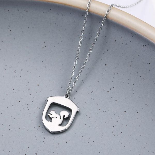 chains lemegeton cute animal squirrel necklaces stainless steel pine cone choker necklace chain kids minimalist jewelry, Silver
chains lemegeton cute animal squirrel necklaces stainless steel pine cone choker necklace chain kids minimalist jewelry, Silver