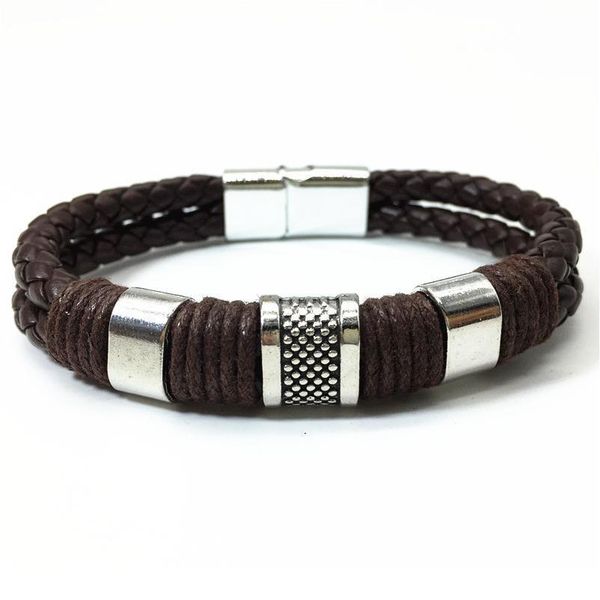 black brown handmade men leather bracelets women vintage weave cuff bangle male homme jewelry acc qylgcd, Golden;silver
black brown handmade men leather bracelets women vintage weave cuff bangle male homme jewelry acc qylgcd, Golden;silver