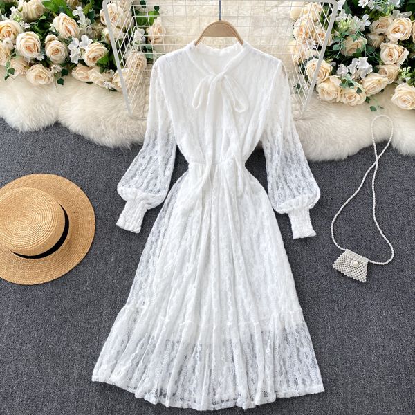 2021 new elegant singiny in girly lace sweet puff bow solid line dressed autumn fashion streetwear dress ar48, Black;gray
2021 new elegant singiny in girly lace sweet puff bow solid line dressed autumn fashion streetwear dress ar48, Black;gray