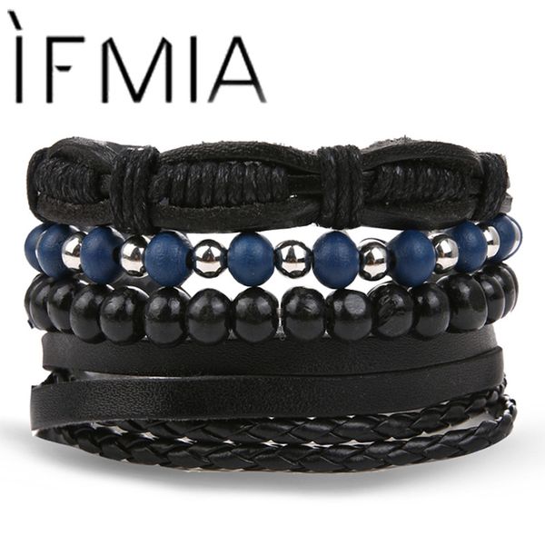 ifmia vintage многослойных бусы кожаного браслет для мужчин ретро вуд синих ручного rope оплетки браслеты браслеты pulsera нового, Black
ifmia vintage многослойных бусы кожаного браслет для мужчин ретро вуд синих ручного rope оплетки браслеты браслеты pulsera нового, Black