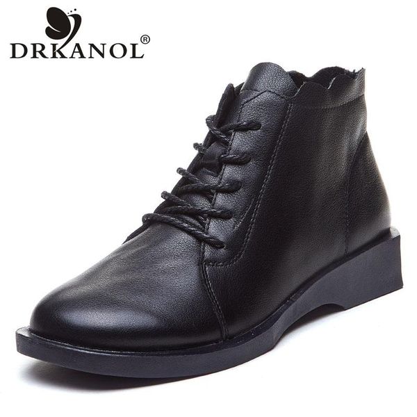 drkanol british style women boots 2020 flats ankle boots women winter warm shoes genuine leather non-slip casual leather, Black
drkanol british style women boots 2020 flats ankle boots women winter warm shoes genuine leather non-slip casual leather, Black