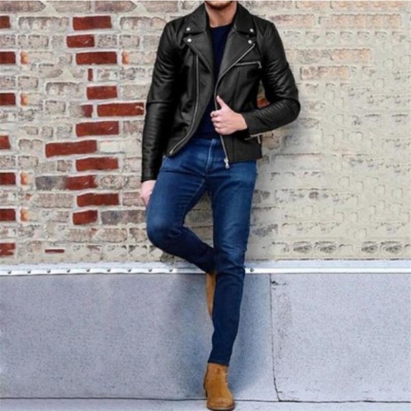 men's fur & faux jacket men fashion casual long sleeved motorcycle spring autumn leather slim fit mens winter coats, Black
men's fur & faux jacket men fashion casual long sleeved motorcycle spring autumn leather slim fit mens winter coats, Black