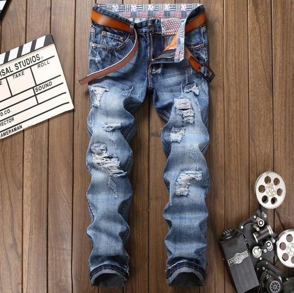 mens hole jeans europe and america straight slim non ironing wash cotton denim #790, Blue
mens hole jeans europe and america straight slim non ironing wash cotton denim #790, Blue