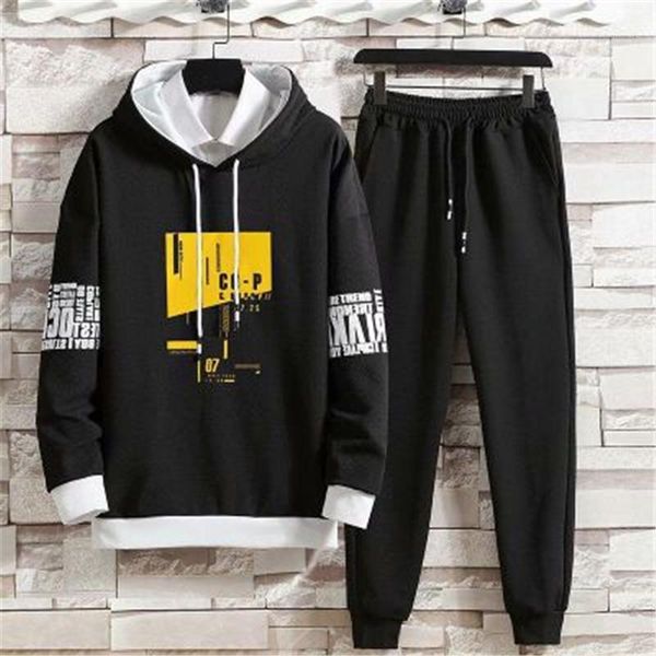 sets fashion trend long sleeve thin hooded sweatshirt pant suits designer man spring loose casual running tracksuits mens pattern sports, Gray
sets fashion trend long sleeve thin hooded sweatshirt pant suits designer man spring loose casual running tracksuits mens pattern sports, Gray