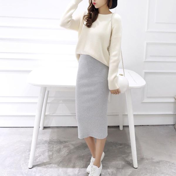 2020 autumn winter bodycon skirt women stretchable split skirt mid calf slim pencil skirts for women female knit1, Black
2020 autumn winter bodycon skirt women stretchable split skirt mid calf slim pencil skirts for women female knit1, Black