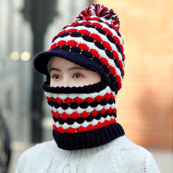 beanie/skull caps winter one piece warm knitted hat neck mask women outdoor cycling coldproof plus plush wool hair ball bucket, Blue;gray
beanie/skull caps winter one piece warm knitted hat neck mask women outdoor cycling coldproof plus plush wool hair ball bucket, Blue;gray