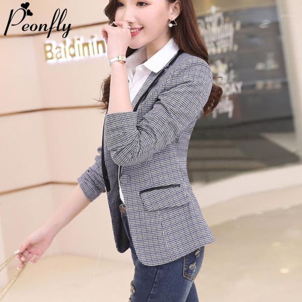 peonfly single button blazer women vintage plaid printed jacket casual new 2020 spring korean style pocket blazer women coat1, White;black
peonfly single button blazer women vintage plaid printed jacket casual new 2020 spring korean style pocket blazer women coat1, White;black