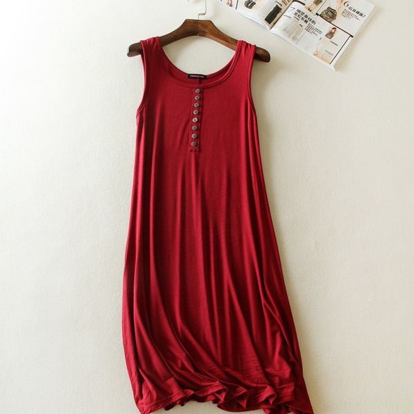 new summer 2019 women's modal large swing sleeveless dress loose bottomed mid length solid dress skirt vest skirtcolor vest skirt mmeof, Black;gray
new summer 2019 women's modal large swing sleeveless dress loose bottomed mid length solid dress skirt vest skirtcolor vest skirt mmeof, Black;gray