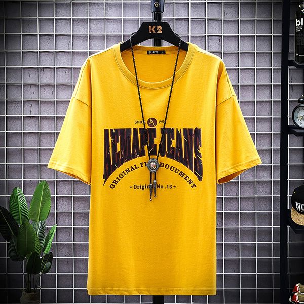 man's t-shirt summer yellow cotton oversized hip hop japanese streetwear harajuku tshirt male t shirt men kg-30, White;black
man's t-shirt summer yellow cotton oversized hip hop japanese streetwear harajuku tshirt male t shirt men kg-30, White;black