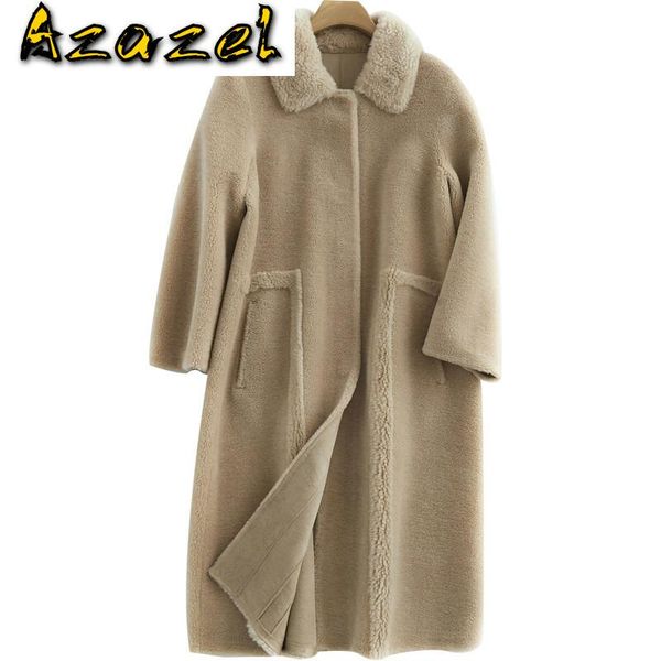 women's fur & faux real wool jacket autumn winter coat clothes 2021 korean vintage sheep shearling suede lining women zt3772, Black
women's fur & faux real wool jacket autumn winter coat clothes 2021 korean vintage sheep shearling suede lining women zt3772, Black