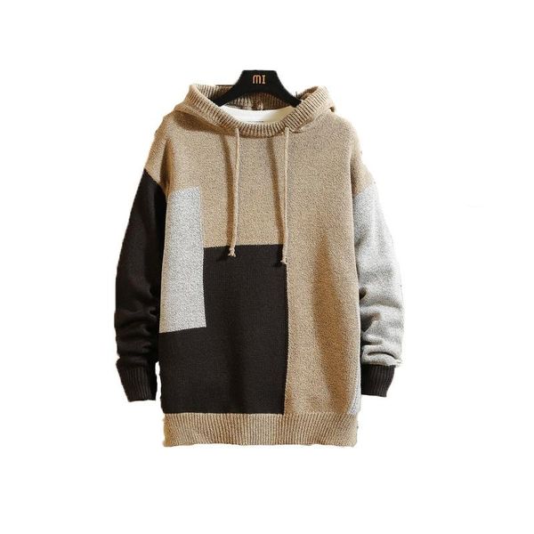 men's sweaters autumn winter hooded color-blocking loose sweater trendy fashion personality casual knitted pullovers knitwear hoodies, White;black
men's sweaters autumn winter hooded color-blocking loose sweater trendy fashion personality casual knitted pullovers knitwear hoodies, White;black