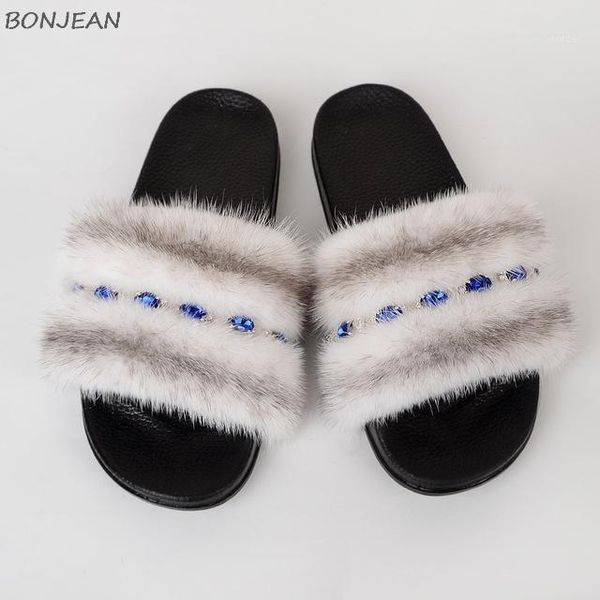 slippers women fur real slides indoor warm fluffy sandals woman mink hair crystal winter plush shoes big size1, Black
slippers women fur real slides indoor warm fluffy sandals woman mink hair crystal winter plush shoes big size1, Black