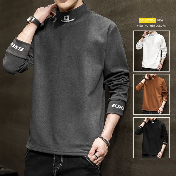2021 turtleneck half a male hoodie fall and winter new men's wear trend korean style more warm base sleeveless t-shirt m3q0, Black;brown
2021 turtleneck half a male hoodie fall and winter new men's wear trend korean style more warm base sleeveless t-shirt m3q0, Black;brown