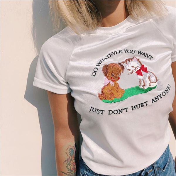 2020 women print letter lovely dog and cat embroidered velvet tee white velvet short sleeve t shirts round neck t shirt 
2020 women print letter lovely dog and cat embroidered velvet tee white velvet short sleeve t shirts round neck t shirt