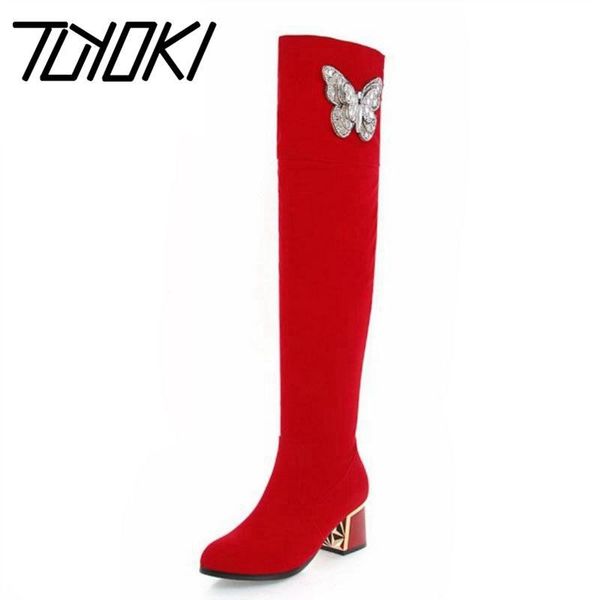 boots tuyoki women winter high heels warm fur shoes woman over the knee zipper bling butterfly footwear size 34-43, Black
boots tuyoki women winter high heels warm fur shoes woman over the knee zipper bling butterfly footwear size 34-43, Black
