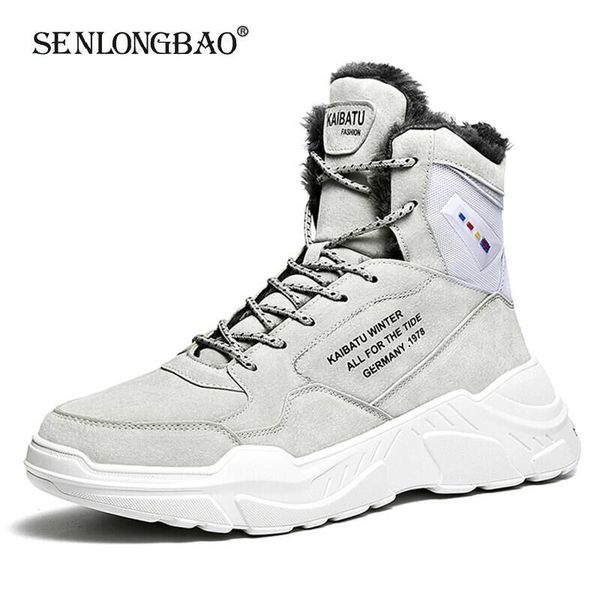 winter men's boots warm plush men's snow boots fashion thick bottom non-slip male sneakers outdoor high men's ankle boots 201, Black
winter men's boots warm plush men's snow boots fashion thick bottom non-slip male sneakers outdoor high men's ankle boots 201, Black