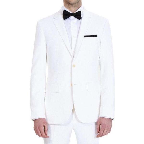 men's suits & blazers 2 piece button flat collar slim fit white with luxury designed business tuxedos men, White;black
men's suits & blazers 2 piece button flat collar slim fit white with luxury designed business tuxedos men, White;black