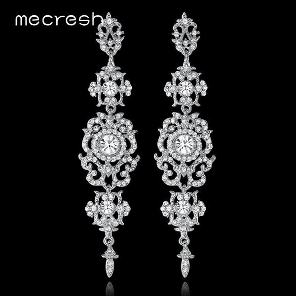 mecresh gold color crystal bridal long earrings for women sun floral shape praty hanging earrings wedding jewelry eh182, Silver
mecresh gold color crystal bridal long earrings for women sun floral shape praty hanging earrings wedding jewelry eh182, Silver