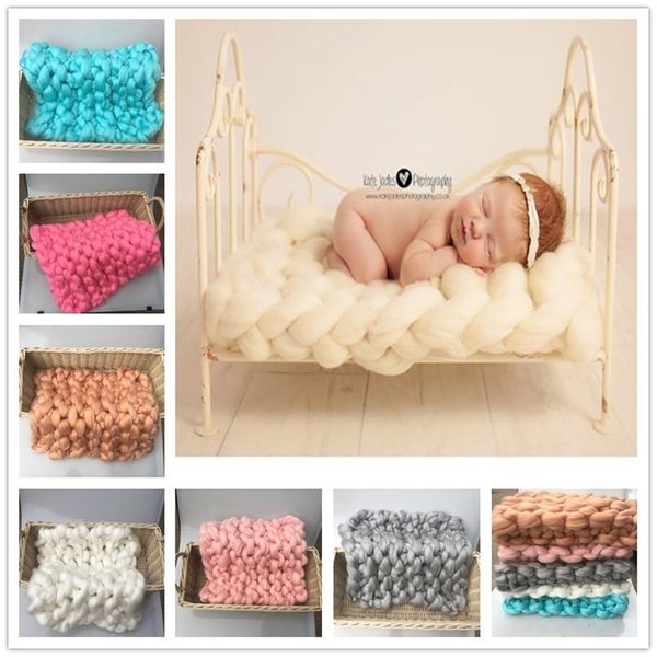 hand knitting soft baby pgraphy blanket super thick wool chunky blanket newborn basket filler newborn pgraphy props y201009
hand knitting soft baby pgraphy blanket super thick wool chunky blanket newborn basket filler newborn pgraphy props y201009