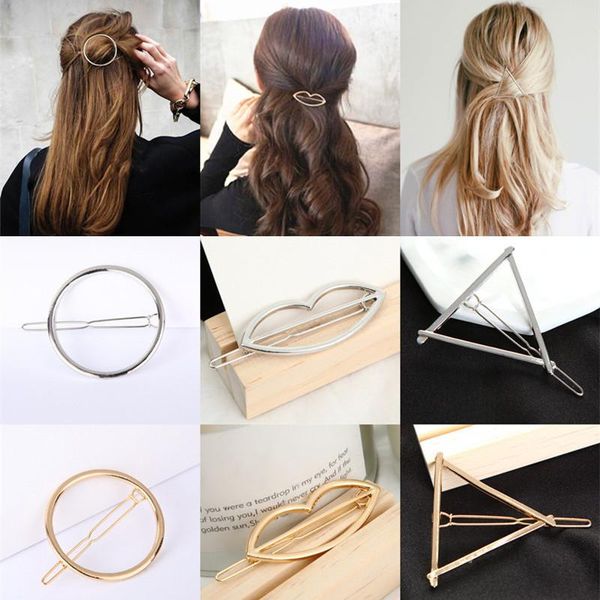 fashion women girls hairpins gold/silver color triangle lips circle hair clips hairpin barrette wedding party hair accessories, Golden;silver
fashion women girls hairpins gold/silver color triangle lips circle hair clips hairpin barrette wedding party hair accessories, Golden;silver