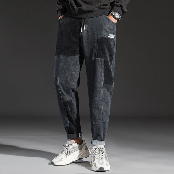 autumn and winter 2020 personalized stitching men's stretch jeans korean trend elastic waist drawstring, Blue
autumn and winter 2020 personalized stitching men's stretch jeans korean trend elastic waist drawstring, Blue