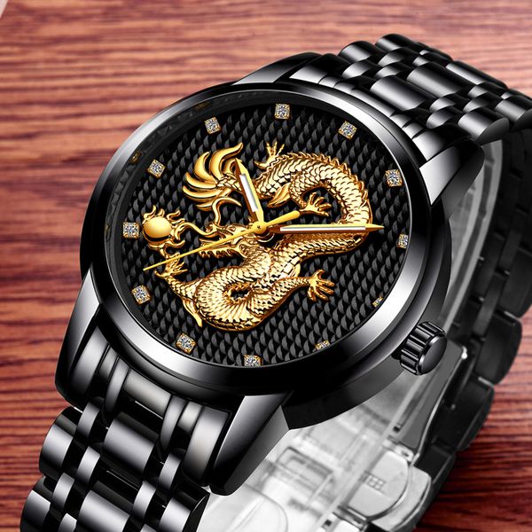 2019 new relogio masculino brand lige gold dragon sculpture quartz watch men full steel waterproof men wristwatch, Slivery;brown
2019 new relogio masculino brand lige gold dragon sculpture quartz watch men full steel waterproof men wristwatch, Slivery;brown