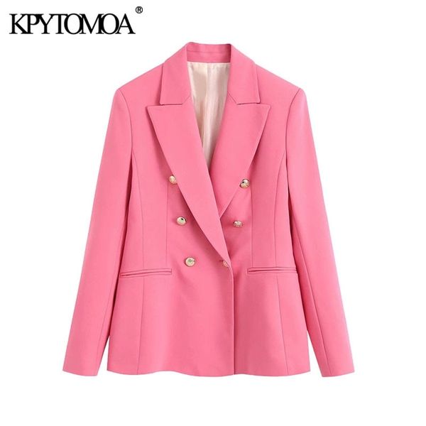kpytomoa women fashion office wear double breasted blazer coat vintage long sleeve pockets female outerwear chic 201102, White;black
kpytomoa women fashion office wear double breasted blazer coat vintage long sleeve pockets female outerwear chic 201102, White;black