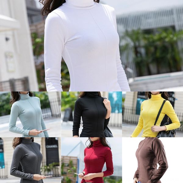 autumn winter 95 cotton bottom women's coat t-shirt korean solid color large women's high collar long sleeve t-shirt for women tel, White
autumn winter 95 cotton bottom women's coat t-shirt korean solid color large women's high collar long sleeve t-shirt for women tel, White