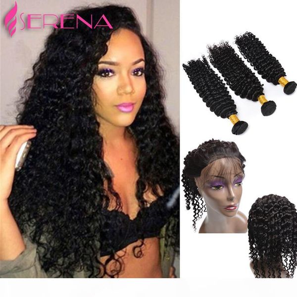 9a brazilian deep wave wavy 360 lace frontal closure with bundles unprocessed human hair weaves with full frontal lace band closure 4pcs lot, Black;brown
9a brazilian deep wave wavy 360 lace frontal closure with bundles unprocessed human hair weaves with full frontal lace band closure 4pcs lot, Black;brown