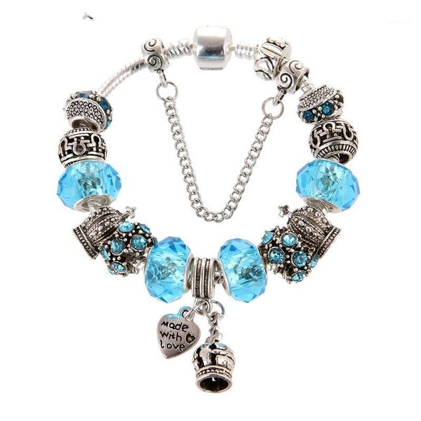 2020 vintage silver plated 7 color crystal / glass beads fashion crown charm pand bracelet and ladies bracelet christmas gift1, Golden;silver
2020 vintage silver plated 7 color crystal / glass beads fashion crown charm pand bracelet and ladies bracelet christmas gift1, Golden;silver