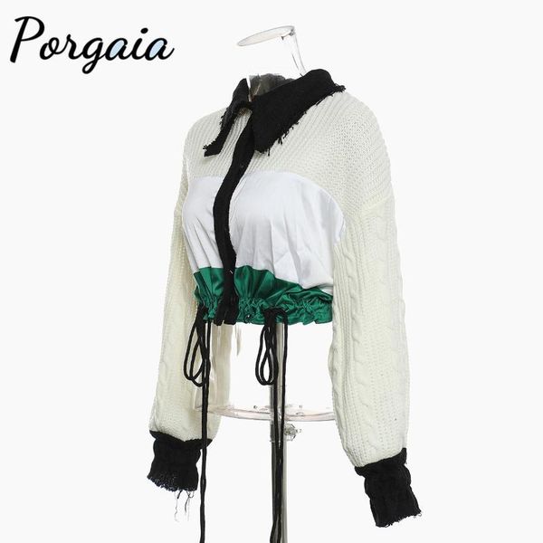 porgaia open stitch vintage winter knitted short women chic outwear lace up lantern sleeve pullovers sweater, White;black
porgaia open stitch vintage winter knitted short women chic outwear lace up lantern sleeve pullovers sweater, White;black