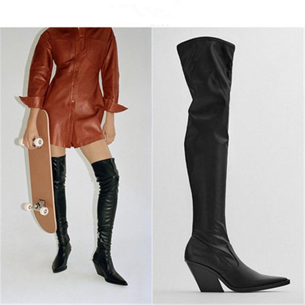 ldhzxc 2020 ins over the knee women high heel lady riding botas warm winter shoes women pointed toe casual footwear, Black
ldhzxc 2020 ins over the knee women high heel lady riding botas warm winter shoes women pointed toe casual footwear, Black