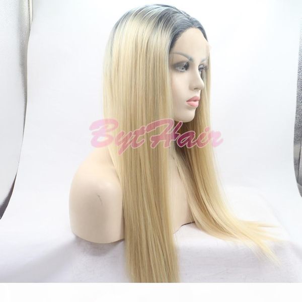 bythair heat resistant fiber black root ombre blonde two tone color perruque women silk stragiht synthetic lace front party wig
bythair heat resistant fiber black root ombre blonde two tone color perruque women silk stragiht synthetic lace front party wig