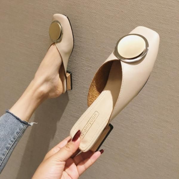 slippers casual female shoes slides loafers low cover toe luxury 2021 soft summer rome pu rubber basic hoof heels fashion, Black
slippers casual female shoes slides loafers low cover toe luxury 2021 soft summer rome pu rubber basic hoof heels fashion, Black