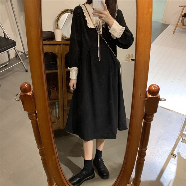 with dresslong skirt dress enjuna1897 autumn korean waisted slim mid long skirt with contrast color hepburn v-neck dress l06lc, Black;gray
with dresslong skirt dress enjuna1897 autumn korean waisted slim mid long skirt with contrast color hepburn v-neck dress l06lc, Black;gray