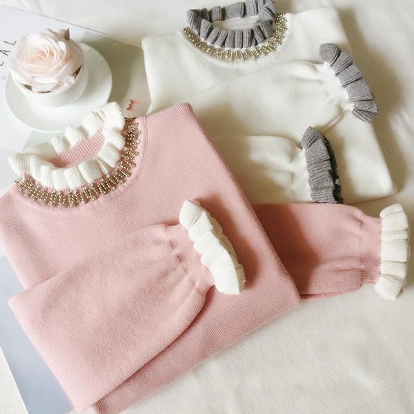 winter new sweater women's pullover jumper knitted sweater casual slim ruffles sweaters beading female elastic femme pull, White;black
winter new sweater women's pullover jumper knitted sweater casual slim ruffles sweaters beading female elastic femme pull, White;black